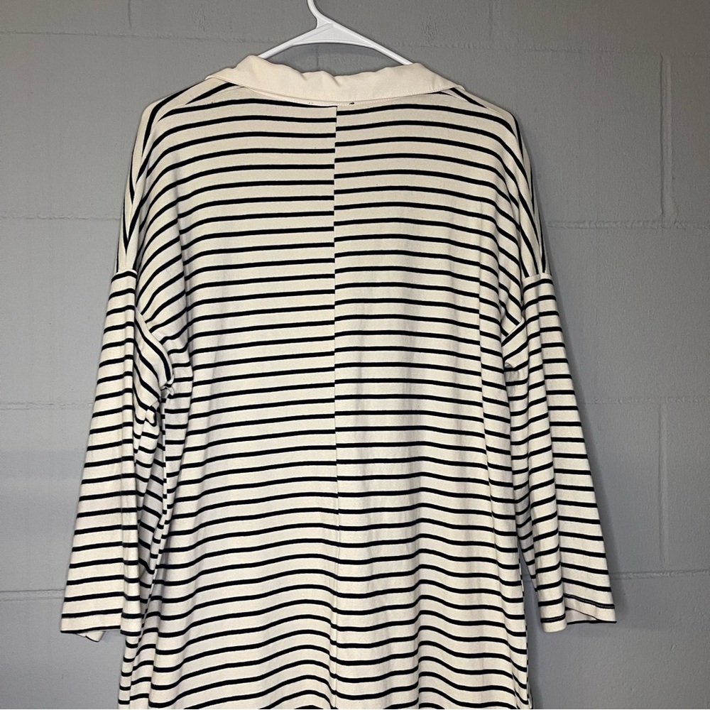Tuckernuck Cream and Black Striped Long Sleeve Dress - Picture 8 of 11
